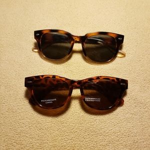 bundle set 2 tortoise shell wayfarer sunglasses